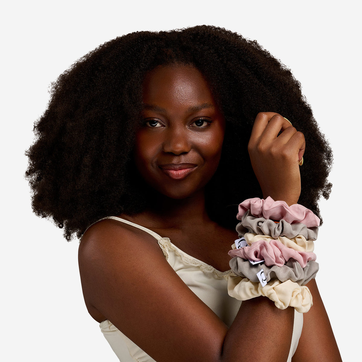 Scrunchies Vegansilk 2er-Set
